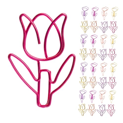 Veemoon 80 Stück Teiliges Tulpen-blumen- Bunte Niedliche Büroklammern Dekorative Papierclips für Datei-organisation Planer Lesezeichen Praktische Schul Büroaccessoires für Frauen und Veemoon 80 Stück Teiliges Tulpen-blumen- Bunte Niedliche Büroklammern Dekorative Papierclips für Datei-organisation Planer Lesezeichen Praktische Schul Büroaccessoires für Frauen und von Veemoon