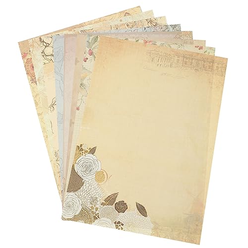 Veemoon 80 Stück Teiliges Vintage Schreibpapier Retro Briefpapier mit Antikem Design Hochwertiges Schreibwarenpapier für Schüler und Einladungen Klassisch Gealtertes Pergamentpapier für Veemoon 80 Stück Teiliges Vintage Schreibpapier Retro Briefpapier mit Antikem Design Hochwertiges Schreibwarenpapier für Schüler und Einladungen Klassisch Gealtertes Pergamentpapier für von Veemoon