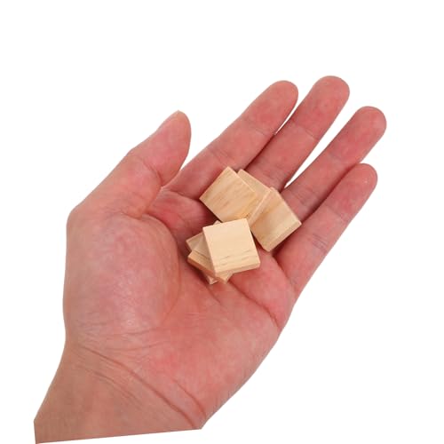 Veemoon 800 Stück Unfinished Wooden Blank Tiles Natürliche Holzstücke für DIY Handwerk Malerei Bastelprojekte Dekoration Vielseitig Leicht Tragbar von Veemoon
