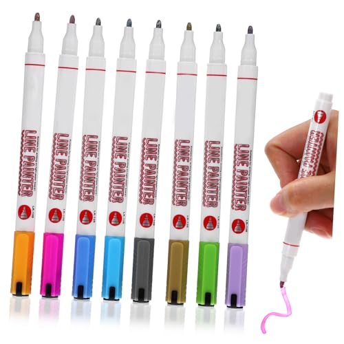 Veemoon 8Stücke Glitzer Marker Metallic Marker für Zeichnen und Basteln Umrissstifte Bunten Farben für Notizen Scrapbooking und Projekte von Veemoon