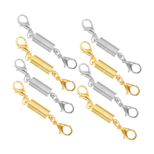 Veemoon 8Stücke Magnetverschlüsse für DIY Schmuck Goldene Silberne Armband und Halskettenverschlüsse Einfache Handhabung für Schmuckherstellung und Reparaturen Veemoon 8Stücke Magnetverschlüsse für DIY Schmuck Goldene Silberne Armband und Halskettenverschlüsse Einfache Handhabung für Schmuckherstellung und Reparaturen von Veemoon