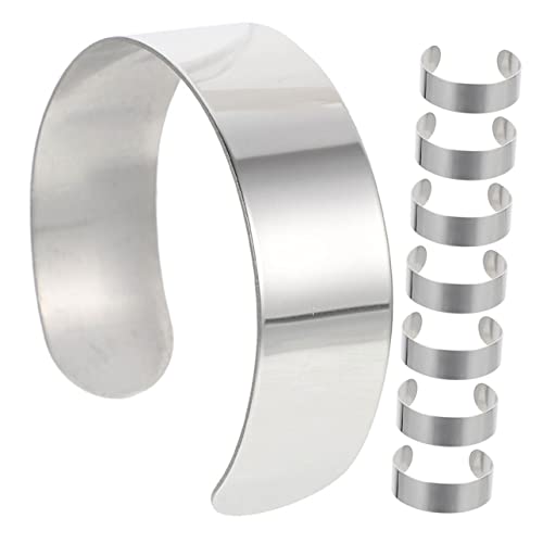 Veemoon 8Stücke Teiliges Armband Blanko Für DIY Schmuckherstellung Biegerohlinge Für Personalisierte Lederarmbänder Gebogene Form Langlebig Und Rostfrei von Veemoon
