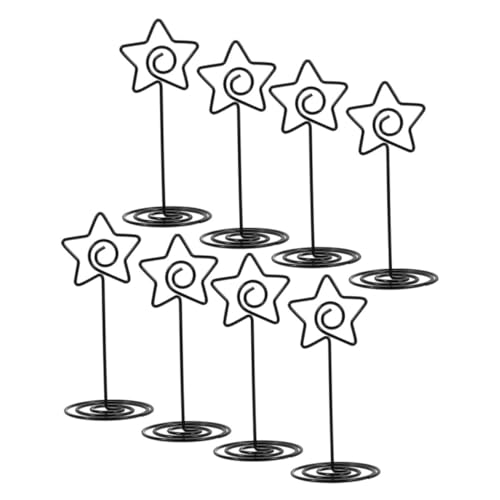Veemoon 8Stücke Teiliges Fotohalter Sternform Robuste Tischkartenhalter für Hochzeiten Menükarten und Fotos Dekoratives Design für Besseren Display von Veemoon