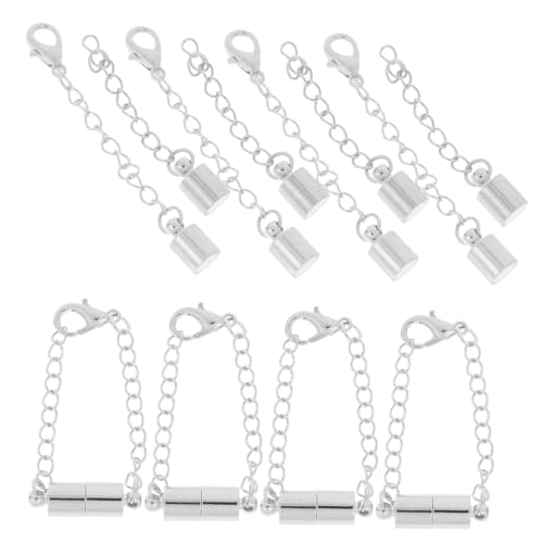 Veemoon 8Stücke Teiliges Magnetverschluss Ketten Für Halsketten Und Armbänder Schmuck Extender Sicher Und Langlebig Für DIY Schmuckherstellung Klassisches Design von Veemoon