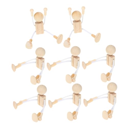 Veemoon 8Stücke Unvollendete Holzklammerpuppen DIY Holzfiguren Für Malprojekte Holzspielzeuge Feinmotorik Und Fantasie Von Kindern Veemoon 8Stücke Unvollendete Holzklammerpuppen DIY Holzfiguren Für Malprojekte Holzspielzeuge Feinmotorik Und Fantasie Von Kindern von Veemoon