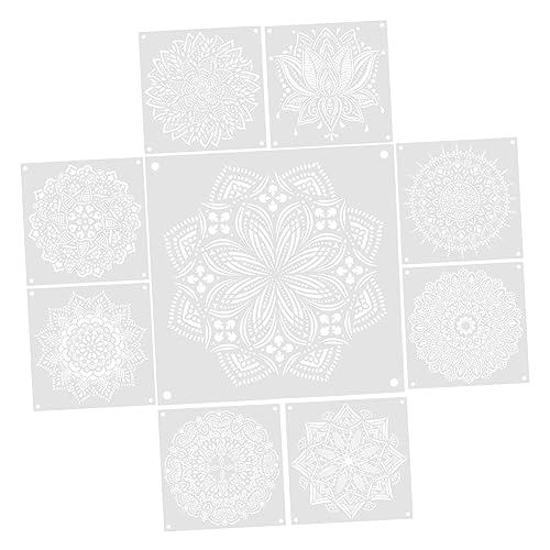 Veemoon 9 Blätter Teiliges Mandala Schablonen Wiederverwendbare Filigrane Vorlagen für DIY Wand Möbel und Stoffdekoration Geeignet für Teenager und Kreative Bastelprojekte Veemoon 9 Blätter Teiliges Mandala Schablonen Wiederverwendbare Filigrane Vorlagen für DIY Wand Möbel und Stoffdekoration Geeignet für Teenager und Kreative Bastelprojekte von Veemoon