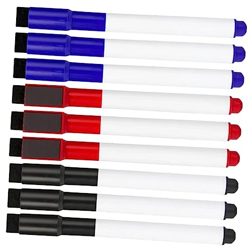 Veemoon 9 Stück Teiliges Magnetische Whiteboard Marker Bunten Wiederverwendbare Abwischbare Marker für Kreative Anwendungen für Classroom und Präsentationen von Veemoon