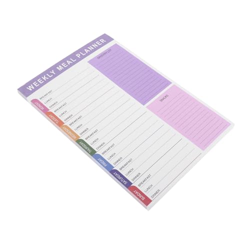 Veemoon Abendmenütafel Für Die Küche Essensplaner-notizblock Einkaufsliste Notizblöcke Rosa Notizbuch Täglicher Aufgabenplaner Planer Für Teenager Leeres Rezeptbuch Mutter Agenda Papier von Veemoon