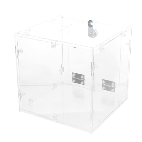 Veemoon Acryl Spendenbox mit Schloss Transparente Wahlurne Sichere Vorschlags Losbox für Abstimmungen Gewinnspiele Ticket Spendensammlung Abschließbarer Ballot Container von Veemoon