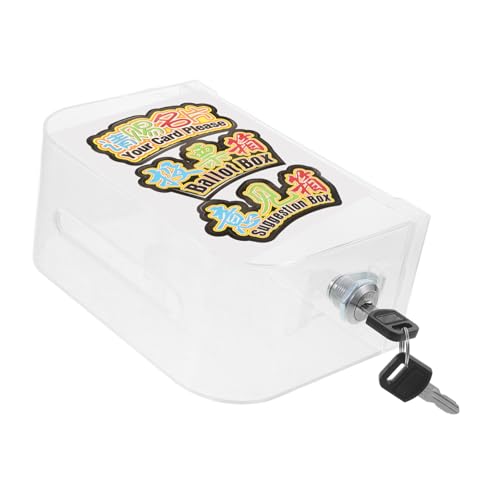 Veemoon Acrylbox mit Schloss Multifunktionale Kartensammelbox für Büro und Geschäft Transparente Aufbewahrung mit Großem Fassungsvermögen Sichere und Abschließbare Visitenkartenbox für Veemoon Acrylbox mit Schloss Multifunktionale Kartensammelbox für Büro und Geschäft Transparente Aufbewahrung mit Großem Fassungsvermögen Sichere und Abschließbare Visitenkartenbox für von Veemoon