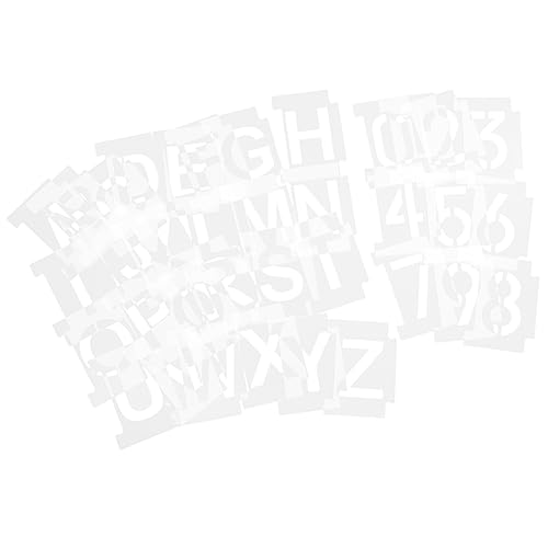 Veemoon Alphabet und Zahlen Schablonen Wiederverwendbare Malvorlagen für Buchstaben Zahlen Hochwertigem Pet für DIY Malerei und Kreative Projekte von Veemoon