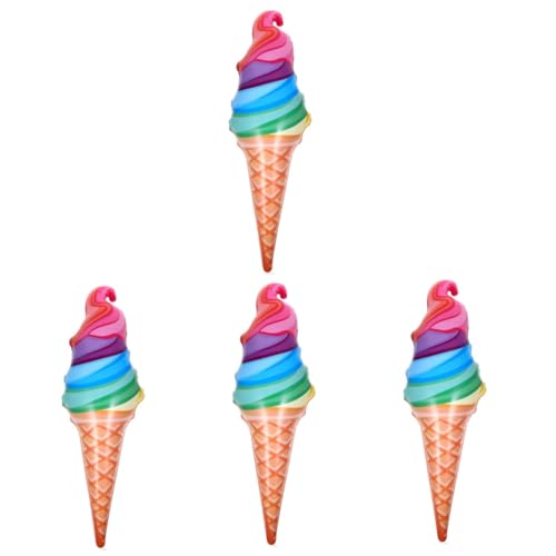 Veemoon Aufblasbare Regenbogen-Eistüten Für – Bunte Eiscreme-Requisiten Für Schwimmbad Und Geburtstagspartys – Perfekte Dekorationen Für Unvergessliche Feiern von Veemoon