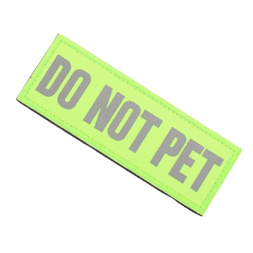 Veemoon Aufnäher für Hundewesten Hundeweste Zubehör Professionelles Hundezubehör Hundegeschirr Aufnäher Patches für Hundegeschirre Patch nicht streicheln Hundefußpflaster Nylon Light Green von Veemoon