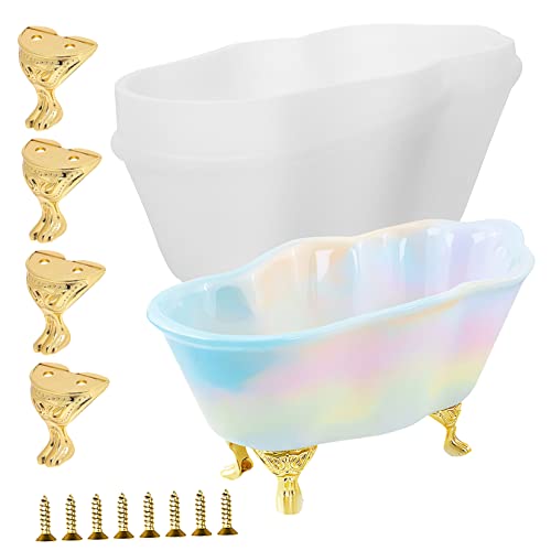 Veemoon Badewanne Silikonform Epoxid-Badewannenform Gießen klein silikonformen epoxidharz silikonformen für epoxidharz silikon kuchenform Epoxidformen Silikon Epoxidformen für das Handwerk von Veemoon