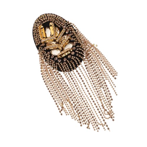 Veemoon Beaded Schulterabzeichen mit Quaste Handgefertigtes Schulterjuwel für Männer und Frauen Stilvolle Uniform Accessoires für Verschiedene Anlässe Veemoon Beaded Schulterabzeichen mit Quaste Handgefertigtes Schulterjuwel für Männer und Frauen Stilvolle Uniform Accessoires für Verschiedene Anlässe von Veemoon