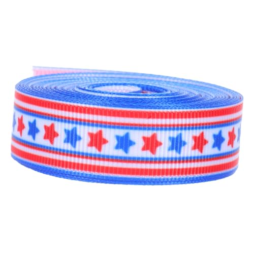 Veemoon Blaues Sternenstreifen Band für Unabhängigkeitstag Memorial Day und Diy Dekorationen Langlebiges Polyester Geschenkband für Kreative Bastelprojekte und Festliche Anlässe von Veemoon