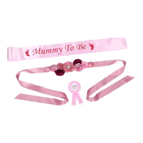 Veemoon Blumiges Mommy to Be Set Verstellbare Schärpe und Corsage für Dekorationen Accessoires für Werdende Mütter für Verschiedene Anlässe und Feiern Veemoon Blumiges Mommy to Be Set Verstellbare Schärpe und Corsage für Dekorationen Accessoires für Werdende Mütter für Verschiedene Anlässe und Feiern von Veemoon