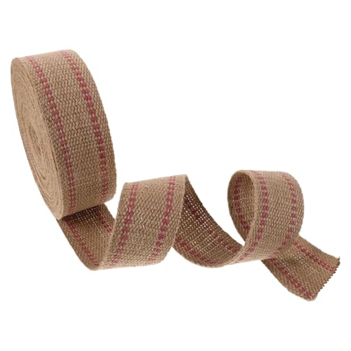 Veemoon Breites Jute-gurtband mit Roten Streifen Natürliches Stabiles Polsterband aus Jute für Möbelreparatur Handwerk und Rustikale Dekorationen Vielseitiges Möbelband für Innen Veemoon Breites Jute-gurtband mit Roten Streifen Natürliches Stabiles Polsterband aus Jute für Möbelreparatur Handwerk und Rustikale Dekorationen Vielseitiges Möbelband für Innen von Veemoon