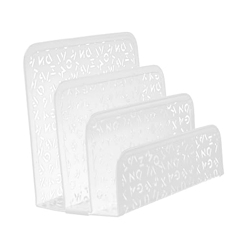 Veemoon Briefhalter Weiß Fächer Mail Organizer Rostfreier Dokumentenhalter für Schreibtisch Eleganter Desktop Datei Organizer für Briefe Papiere Umschläge Büro und Zuhause von Veemoon