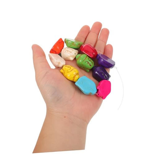 Veemoon Buddha Kopf Perlen aus Natürlichem Türkis Vintage Spacer Beads mit Loch Spirituelle DIY Schmuckperlen für Armbänder und Meditationszubehör von Veemoon