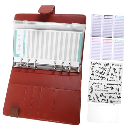 Veemoon Budget Binder mit Abnehmbarem Notizblock PVC Hülle Selbstklebenden Budgetaufklebern und Budgetkarten Flexibler Organizer für Zuhause Büro und Business Stilvoll und Praktisch von Veemoon
