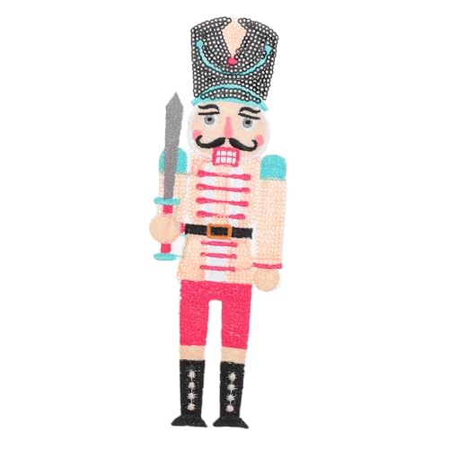 Veemoon Bügelbild Aufnäher Nutcracker Pailletten Patch zum Aufbügeln für Kleidung Rucksäcke Festliche Dekoration Einfach Anzubringen Langlebig und Elegant für Diy Projekte Veemoon Bügelbild Aufnäher Nutcracker Pailletten Patch zum Aufbügeln für Kleidung Rucksäcke Festliche Dekoration Einfach Anzubringen Langlebig und Elegant für Diy Projekte von Veemoon