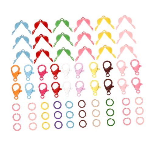 Veemoon Bunte DIY Schmuck Verschluss Karabinerverschlüsse und Geschlossene Sprungringe für Halsketten Armbänder Basteln Zubehör für Schmuckherstellung von Veemoon