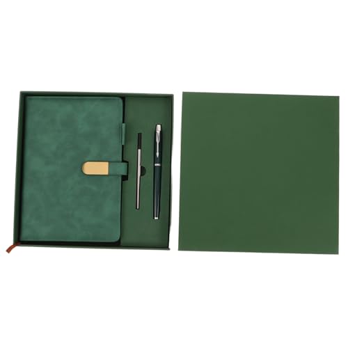 Veemoon Business Notizbuch mit Stift Tragbares Büro Meeting Notizbuch für Schule und Persönliche Projekte im Grünen Set von Veemoon