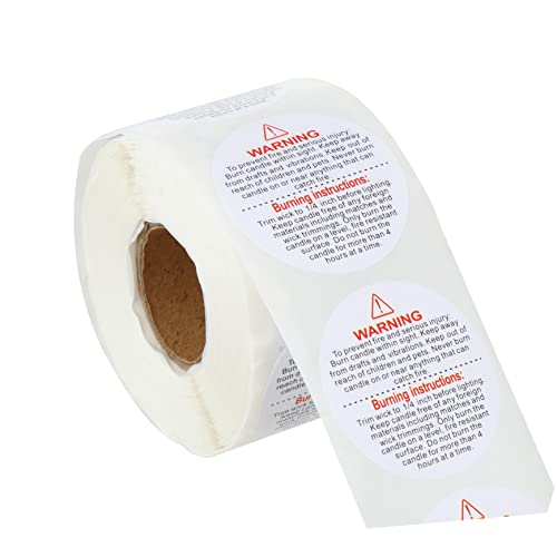Veemoon Candle Safety Decals Warnaufkleber für Kerzengläser Abziehbare Wachssicherheitsetiketten mit Auffälligem Design für Kerzenbehälter und Wachsschmelzsicherheit von Veemoon