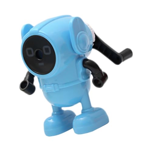 Veemoon Cartoon Robot Bleistiftspitzer für Schüler Manueller Handantrieb Kreatives Design Klein und Praktisch für Schule und Büro Kinderfreundlich in Blau von Veemoon