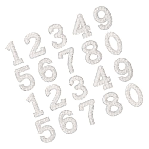 Veemoon Chic Strass Perlen Zahlen Patches 20pcs Bügelbilder Kleidung Patches für DIY Schuhe Taschen Veemoon Chic Strass Perlen Zahlen Patches 20pcs Bügelbilder Kleidung Patches für DIY Schuhe Taschen von Veemoon