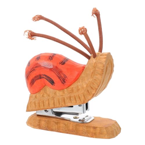 Veemoon Cute Snail Holz Heftgerät Mini Tier Heftgerät für Büro Klassenzimmer und Robuste Konstruktion und Funktional Schreibtischzubehör für Lehrer von Veemoon