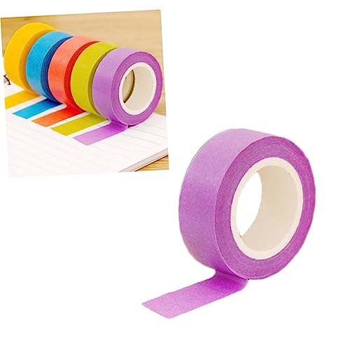 Veemoon DIY Dekoratives Klebeband Bonbonfarbe Handreißbares Washi Tape Für Scrapbooking Tagebuchgestaltung Und Geschenkverpackung Lila von Veemoon