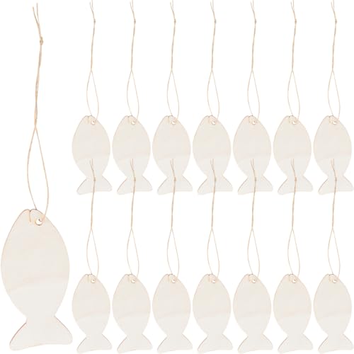 Veemoon DIY Holz Fische Zum Basteln – 32 Stück Unfertige Holzscheiben in Fischform Mit Löchern - Ideal Für Kreative DIY-Projekte Und Party Dekoration Natürliche Holzfarbe Hängende Veemoon DIY Holz Fische Zum Basteln – 32 Stück Unfertige Holzscheiben in Fischform Mit Löchern - Ideal Für Kreative DIY-Projekte Und Party Dekoration Natürliche Holzfarbe Hängende von Veemoon