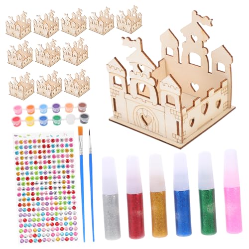 Veemoon DIY Holzschloss Bastelset für Ab Jahren Holz Schloss Modell mit Bunten Farben und Glitzerkleber Ideal für Mädchen Fördert Fantasie und Künstlerischen Ausdruck Veemoon DIY Holzschloss Bastelset für Ab Jahren Holz Schloss Modell mit Bunten Farben und Glitzerkleber Ideal für Mädchen Fördert Fantasie und Künstlerischen Ausdruck von Veemoon