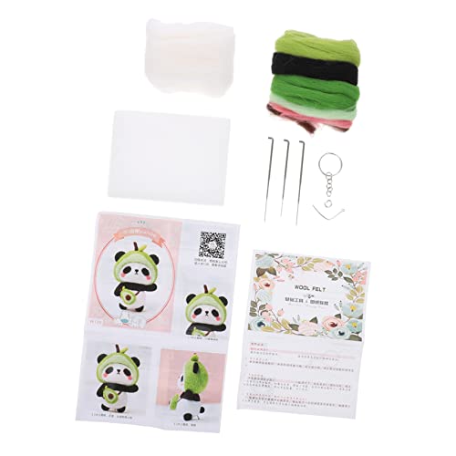 Veemoon DIY Panda Nadel Filzen Anfänger Wollfilz Bastelset für Trockenfilzen Komplettes Materialpaket für Handgemachte Kuscheltiere Kreatives Filz Basteln von Veemoon
