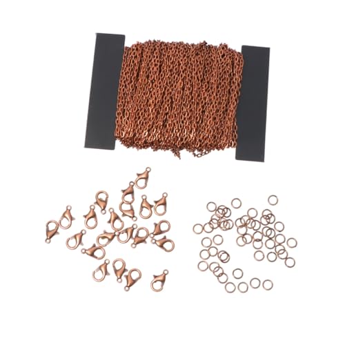 Veemoon DIY Schmuckkette mit Eisen Kette Modischer Karabinerverschluss Karabiner und Öffnungsringe für Halsketten Armbänder Schmuckherstellung Erwachsene Veemoon DIY Schmuckkette mit Eisen Kette Modischer Karabinerverschluss Karabiner und Öffnungsringe für Halsketten Armbänder Schmuckherstellung Erwachsene von Veemoon