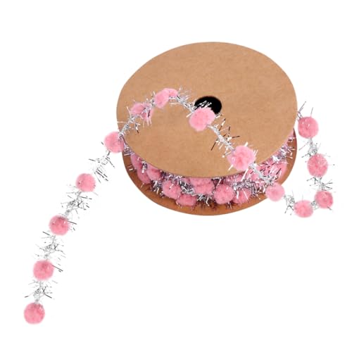 Veemoon Dekoratives Geschenkband mit Glitzer Fuzzy Balls Ribbon Tiefrosa für DIY Projekte Partybedarf und Weihnachtsbaumdekoration für Kreative Bastelarbeiten Veemoon Dekoratives Geschenkband mit Glitzer Fuzzy Balls Ribbon Tiefrosa für DIY Projekte Partybedarf und Weihnachtsbaumdekoration für Kreative Bastelarbeiten von Veemoon