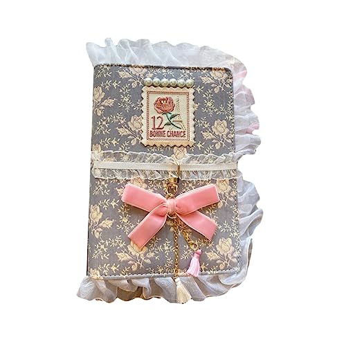 Veemoon Dekoratives Notizbuch mit Lace Rändern Lose DIY Scrapbook Liebevolle Muster Tragbar für Reisen und Kreative Projekte Veemoon Dekoratives Notizbuch mit Lace Rändern Lose DIY Scrapbook Liebevolle Muster Tragbar für Reisen und Kreative Projekte von Veemoon
