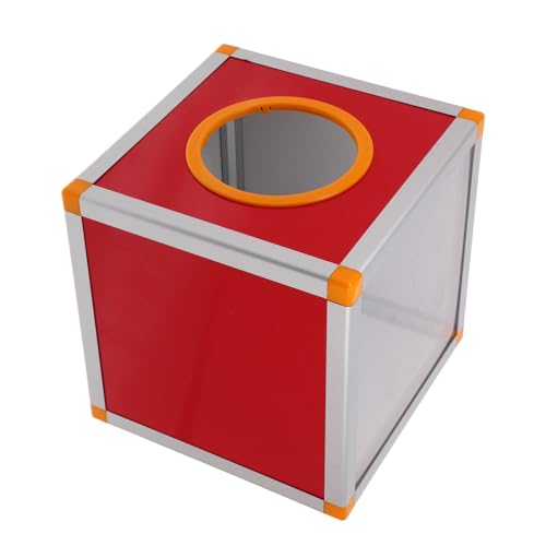 Veemoon Durchsichtige Box Kubische Spendenbox für Karnevalspartys Vorschlagsbox Schraubendreher Langlebiges Rotes Design Vielseitig Einsetzbar von Veemoon