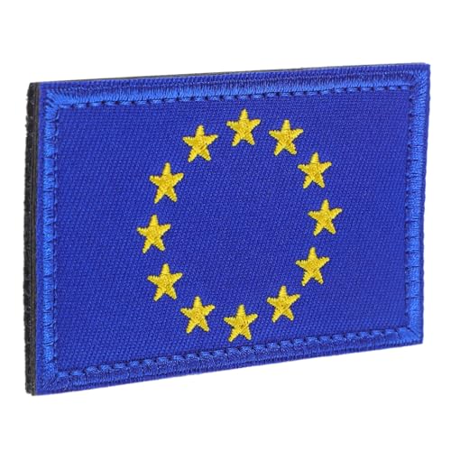 Veemoon EU -Flagge Patch Europa Abzeichen Nationalflaggen Aufnäher Flaggen Dekoration EU Zubehör Flaggen Abzeichen Kleidungsflicken Pride Patch der Europäischen Union Hutflecken Nylon Blue von Veemoon