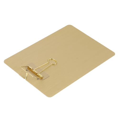 Veemoon Edelstahl Klemmbrett Goldfarben Schreibbrett mit Robustem Metallclip Ergonomisch Geformt für Büro Schule und Zuhause Papierhalter Clipboard Organizer Veemoon Edelstahl Klemmbrett Goldfarben Schreibbrett mit Robustem Metallclip Ergonomisch Geformt für Büro Schule und Zuhause Papierhalter Clipboard Organizer von Veemoon