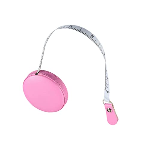 Veemoon Einstellbares Maßband mit PU Lederetui Flexibles Maßband für Schneiderarbeiten Körpermessungen und Handarbeiten Rosa Praktisch und Tragbar Dualseitig Bedruckt und Zentimetern von Veemoon