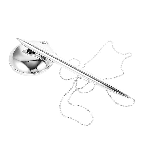 Veemoon Eleganter Metall Kugelschreiber für Büro und Bank Ergonomisch Rutschfest mit Vertikalem Tischhalter Fein Schreibend Komfortabel für Langes Schreiben Silberfarben Multifunktional Veemoon Eleganter Metall Kugelschreiber für Büro und Bank Ergonomisch Rutschfest mit Vertikalem Tischhalter Fein Schreibend Komfortabel für Langes Schreiben Silberfarben Multifunktional von Veemoon