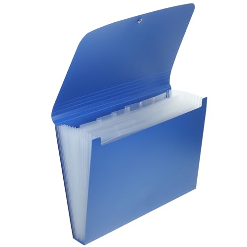 Veemoon Fächermappe Multifunktionale Tragbare Dokumentenmappe mit Fächern für Büro und Zuhause für Papiere Belege und Tickets Blau von Veemoon