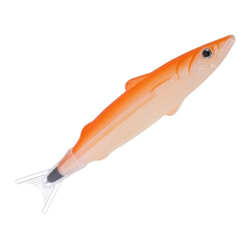Veemoon Fischballstift Fischhilfe kreativer Fischballpoint Pen Fischschreibstift Fischgehege Fisch Kugelschreiber Tierform Kugelschreiber Fischstifte Neuheit Fischstift Plastik Orange von Veemoon