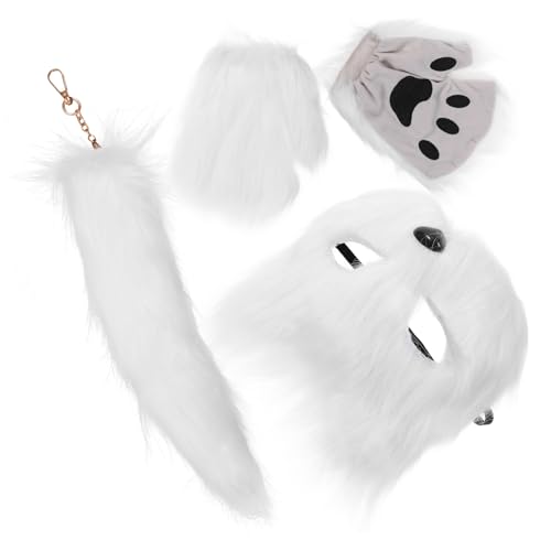 Veemoon Fuchs-Kostüm-Set Für Erwachsene Inklusive Fuchs Maske Und Handschuhen Ideal Für Halloween Und Tier Party Verkleidungen in Weiß Veemoon Fuchs-Kostüm-Set Für Erwachsene Inklusive Fuchs Maske Und Handschuhen Ideal Für Halloween Und Tier Party Verkleidungen in Weiß von Veemoon