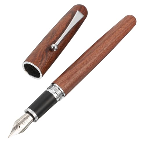 Veemoon Füllfederhalter aus Hochwertigem Edelholz mit Metallakzenten Große Tintenfüllmenge Rutschfeste Kalligraphie Feder für Schüler und Schreibübungen Eleganter Retro Schreibstift als Veemoon Füllfederhalter aus Hochwertigem Edelholz mit Metallakzenten Große Tintenfüllmenge Rutschfeste Kalligraphie Feder für Schüler und Schreibübungen Eleganter Retro Schreibstift als von Veemoon