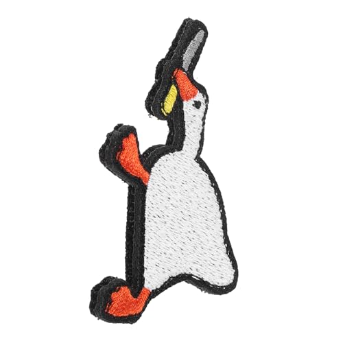 Veemoon Gänseförmiger Aufnäher mit Stickerei Exquisite Applikation für Kleidung zum Aufbügeln Einzigartiges Design für Jeans Jacken und Rucksäcke Leuchtende Farben von Veemoon