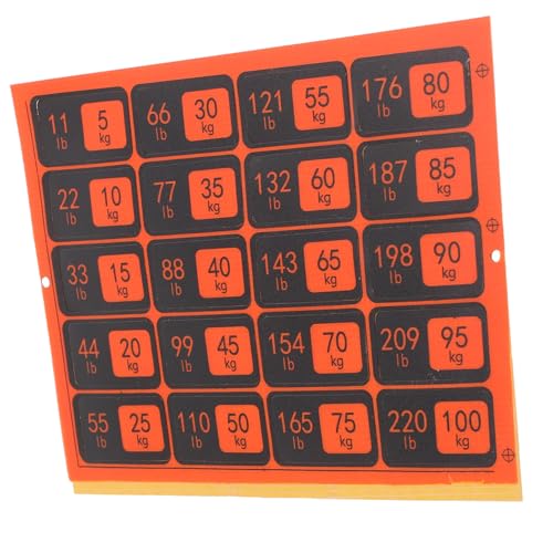 Veemoon Gewichtsaufkleber Selbstklebende Gym Sticker für Fitnessgeräte Gewichtsmarkierung Passend für Hanteln Langhanteln Krafttraining Zubehör Veemoon Gewichtsaufkleber Selbstklebende Gym Sticker für Fitnessgeräte Gewichtsmarkierung Passend für Hanteln Langhanteln Krafttraining Zubehör von Veemoon